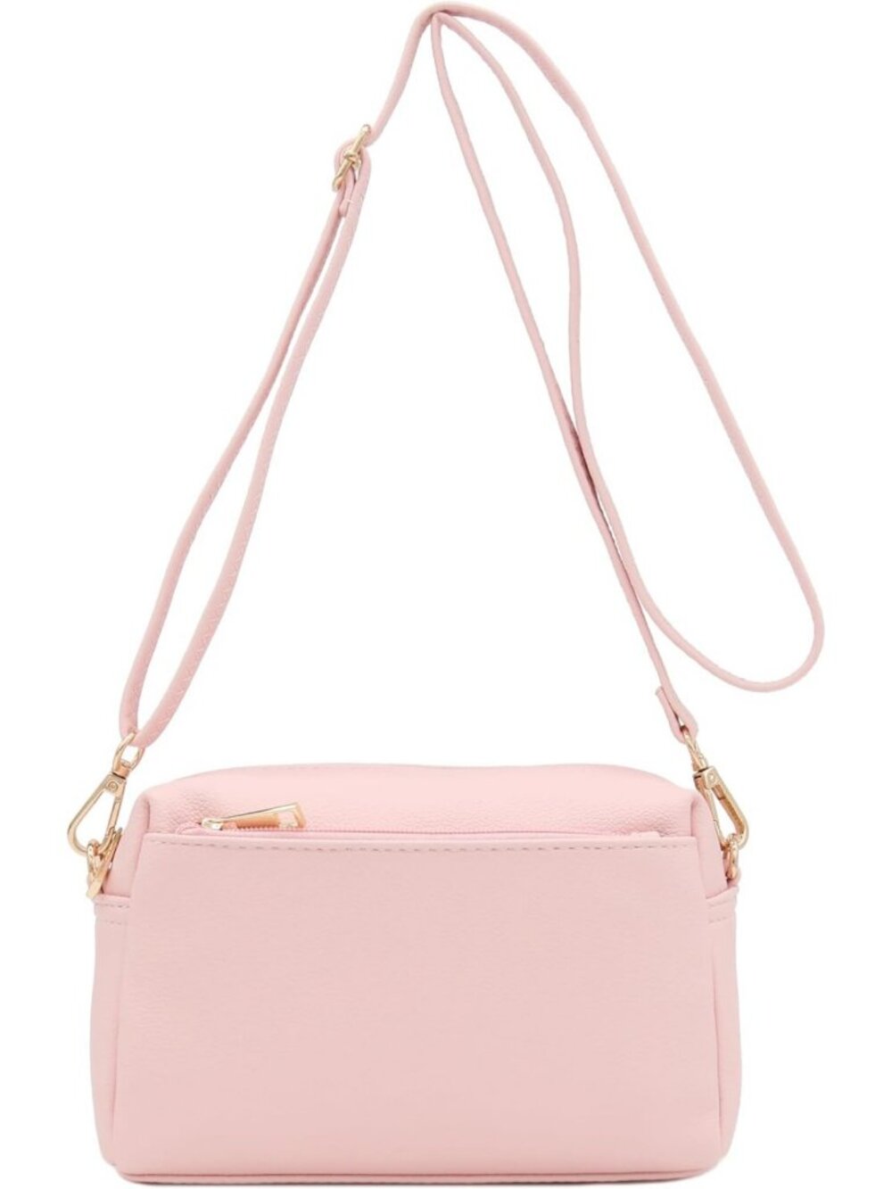 Stylish Triple Zip Small Crossbody Bag - Lightweight, Versatile, Perfect for